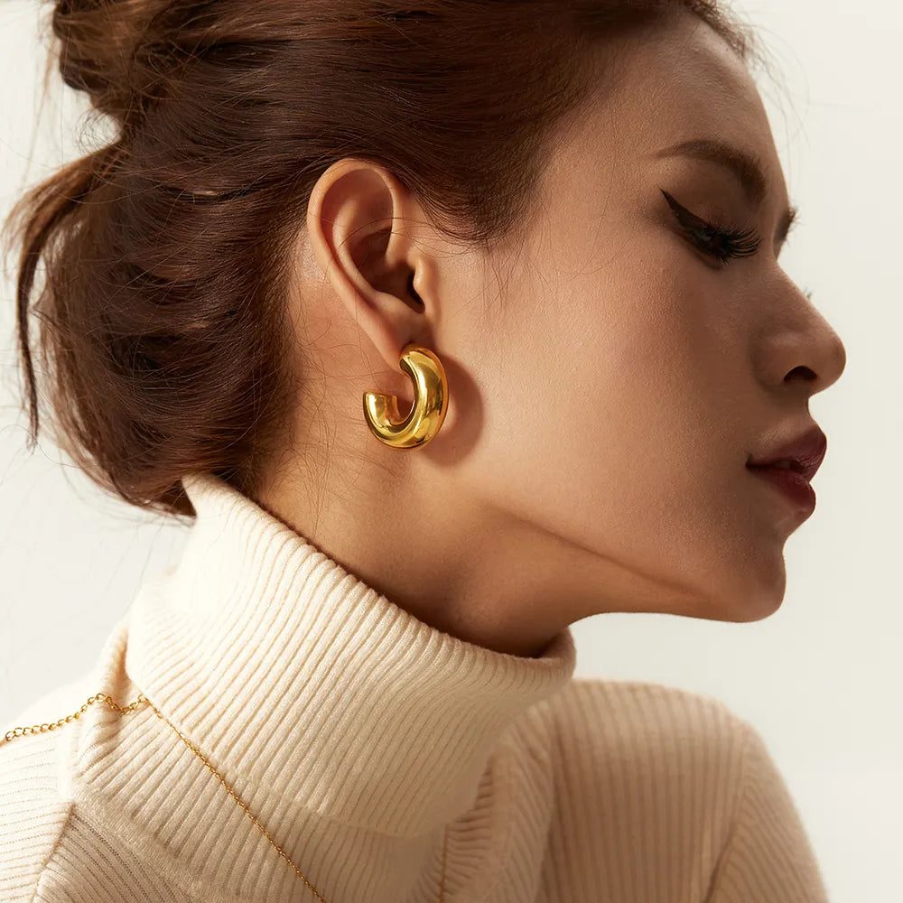 Amalfi Medium Chubby Hoop Earrings