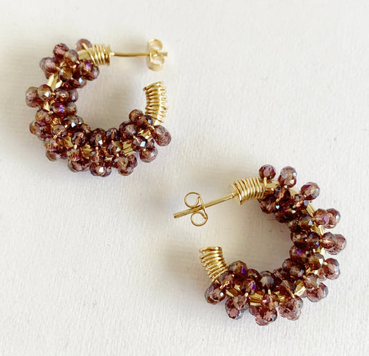 Violet Ruby Hoops