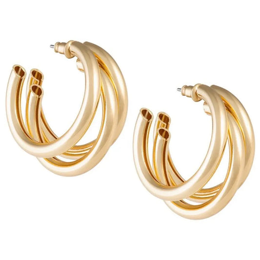 Tri Hoop Earrings