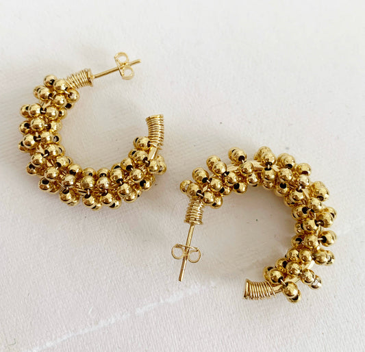 Alejandra Gold Chunky Large Hoops